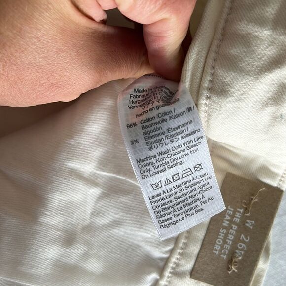 NWT Madewell Perfect Denim Shorts, Khaki, Size 26W - Picture 7 of 9